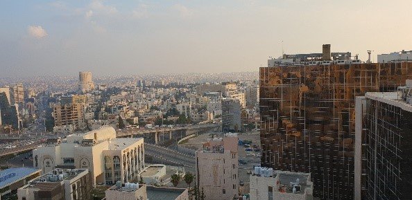 Blick über die Dächer der Hauptstadt Jordaniens Amman